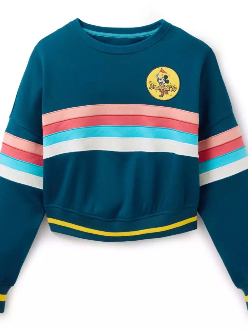 Her Universe Teal Cropped Sweater Disneyland 70th